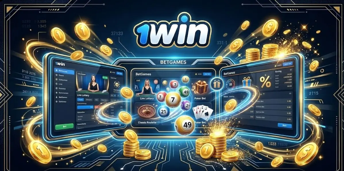 1win BetGames-ի ուղիղ հեռարձակումների ինտերֆեյսը՝ արագ խաղարկություններ և բոնուսային միջոցներով խաղալու հնարավորություն: