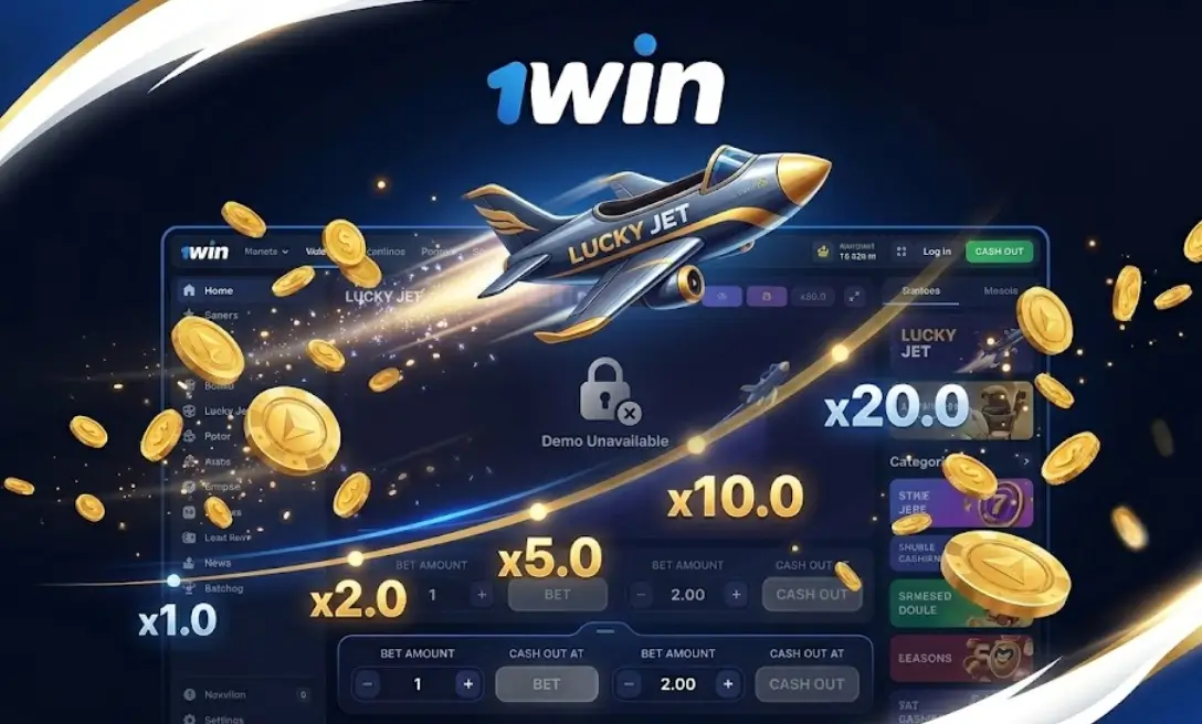 1win Lucky Jet խաղի մեկնարկը իրական գումարով և ավանդի համալրման գործընթացը պաշտոնական կայքում։